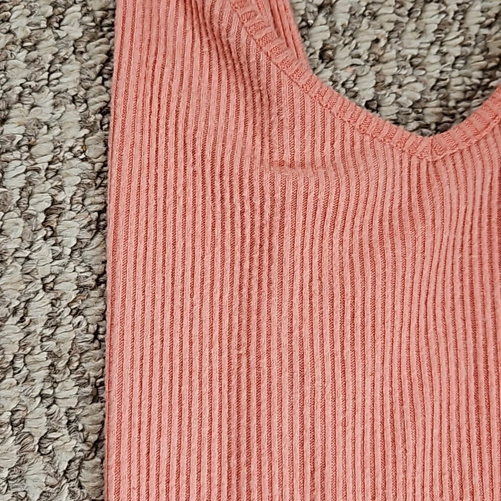 Oneill aquaria ribbed v neck midi dress medium slit - Picture 6 of 8